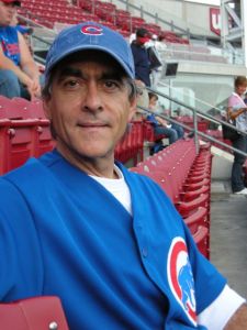The author at a Cubs-Reds game